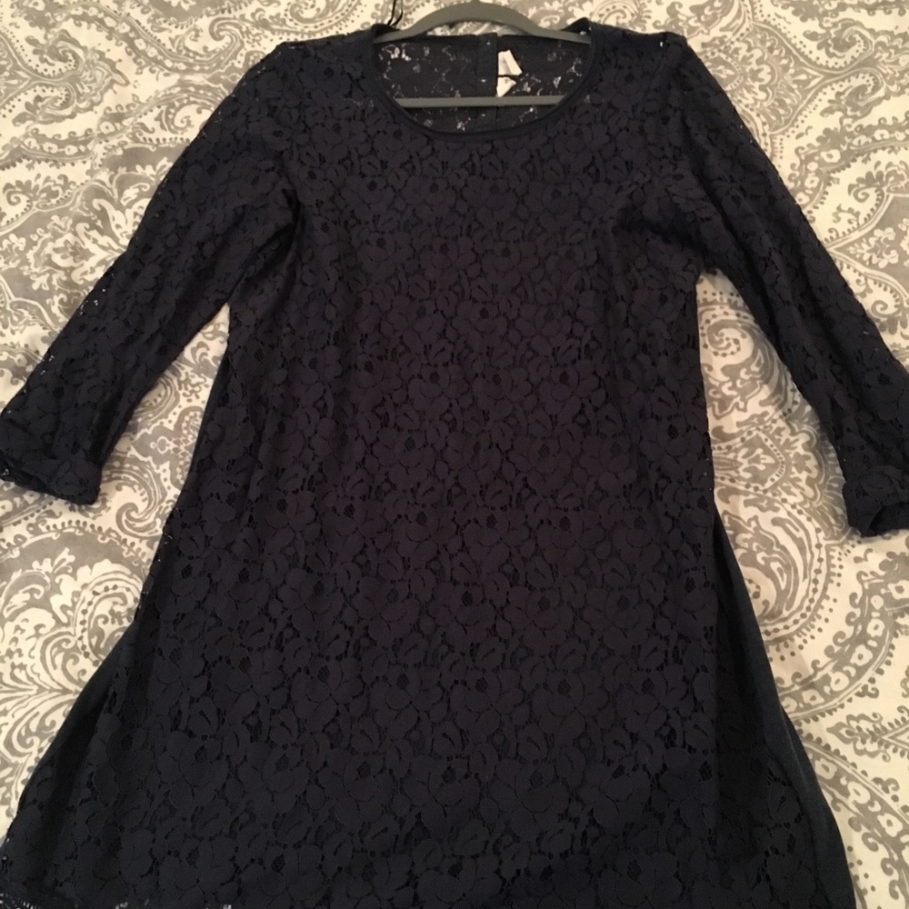 H&M Navy Lace Tunic Dress